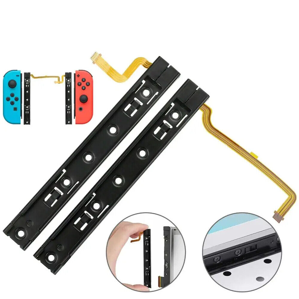 Sliding Side Rail + Flex Cable For Nintendo Switch Console (Left + Right Pair)